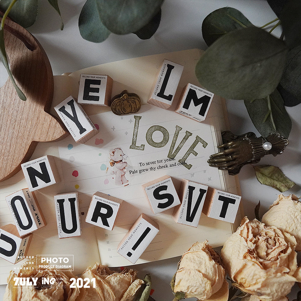 7ULY Rubber Stamp: Letters