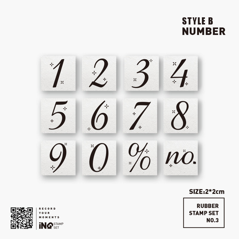 7ULY Rubber Stamp: Numbers