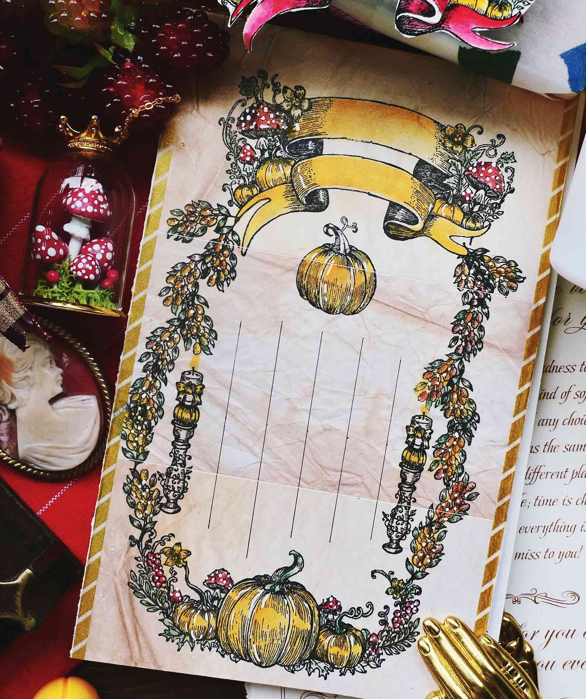 Autumn Series Original Design Rubber Stamp