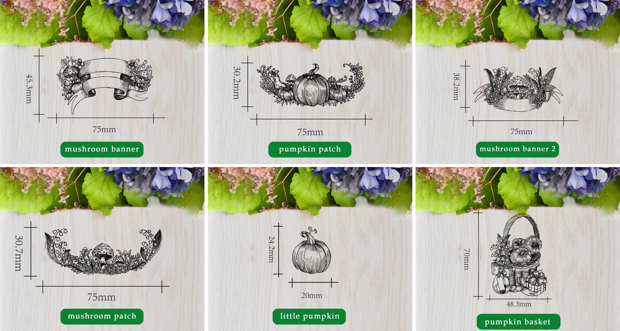 Autumn Series Original Design Rubber Stamp