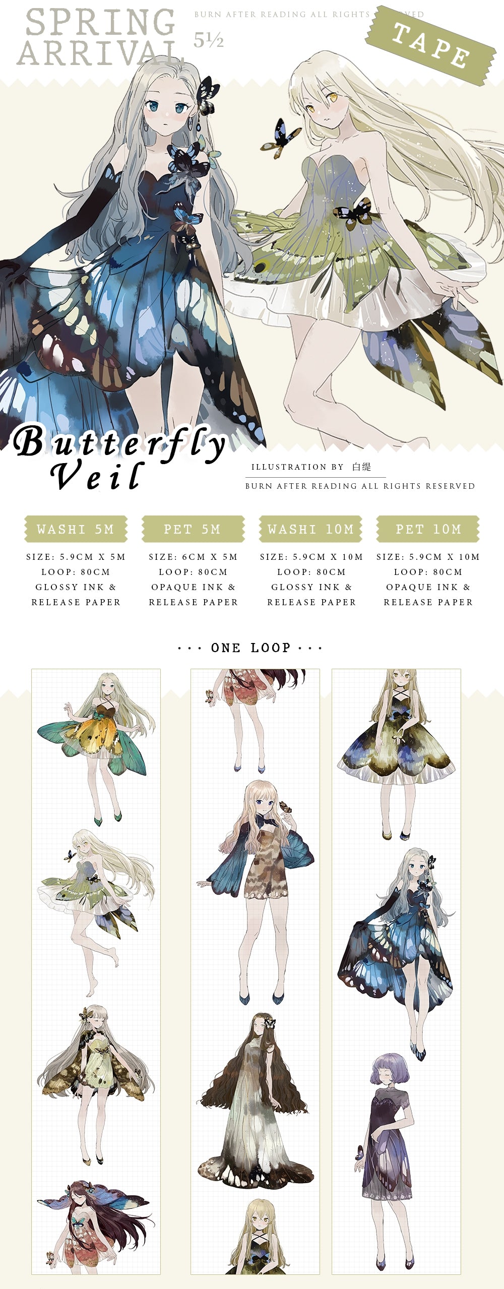 Burn After Reading: Butterfly Veil Masking Tape