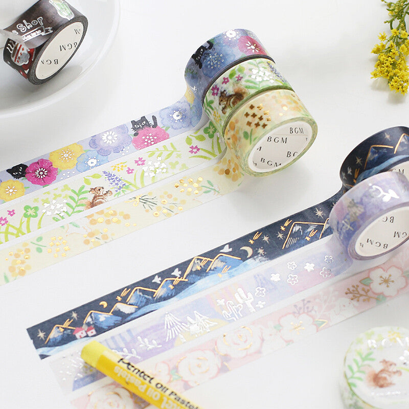 BGM Washi Tape: Pastel Forest