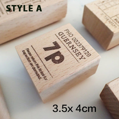 Transit Tickets Wooden Stamps