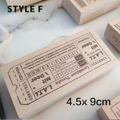 Transit Tickets Wooden Stamps