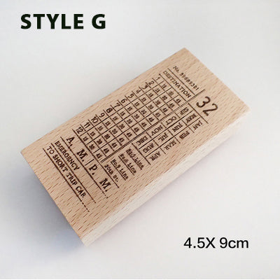 Transit Tickets Wooden Stamps