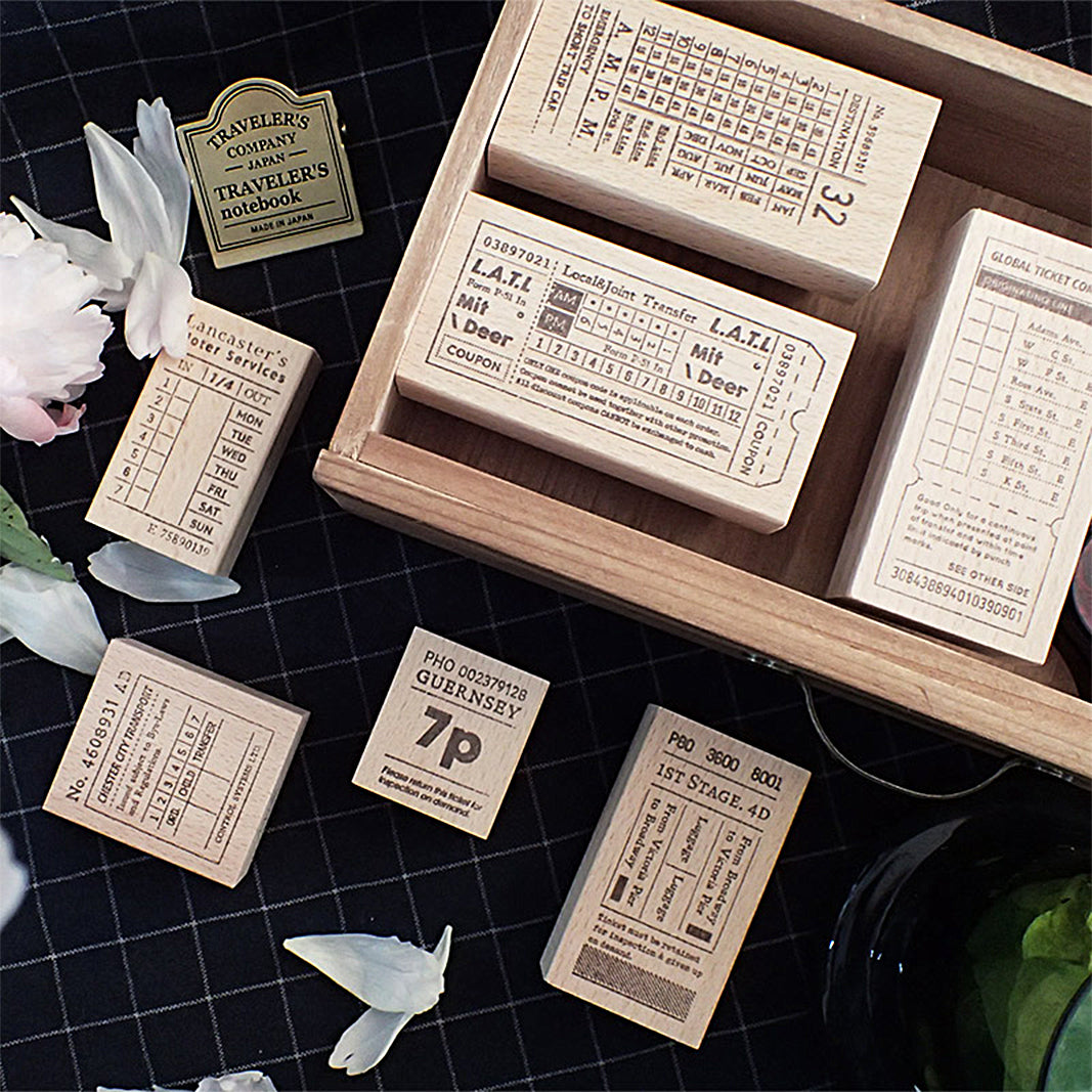 Transit Tickets Wooden Stamps