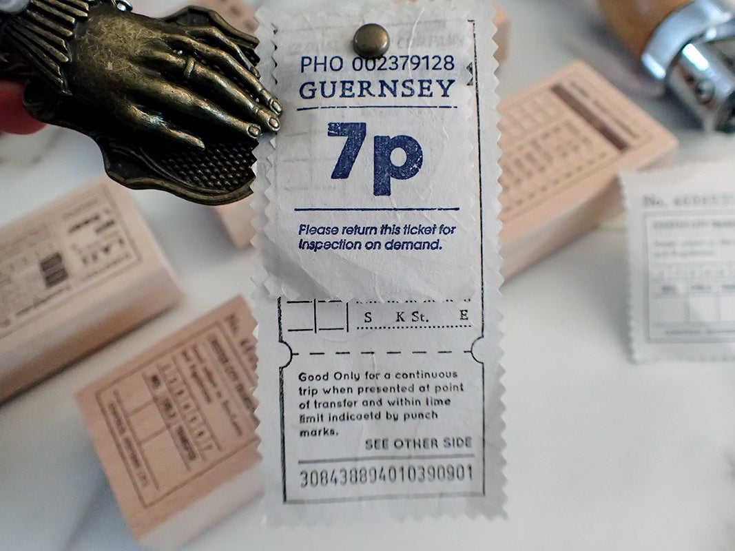 Transit Tickets Wooden Stamps