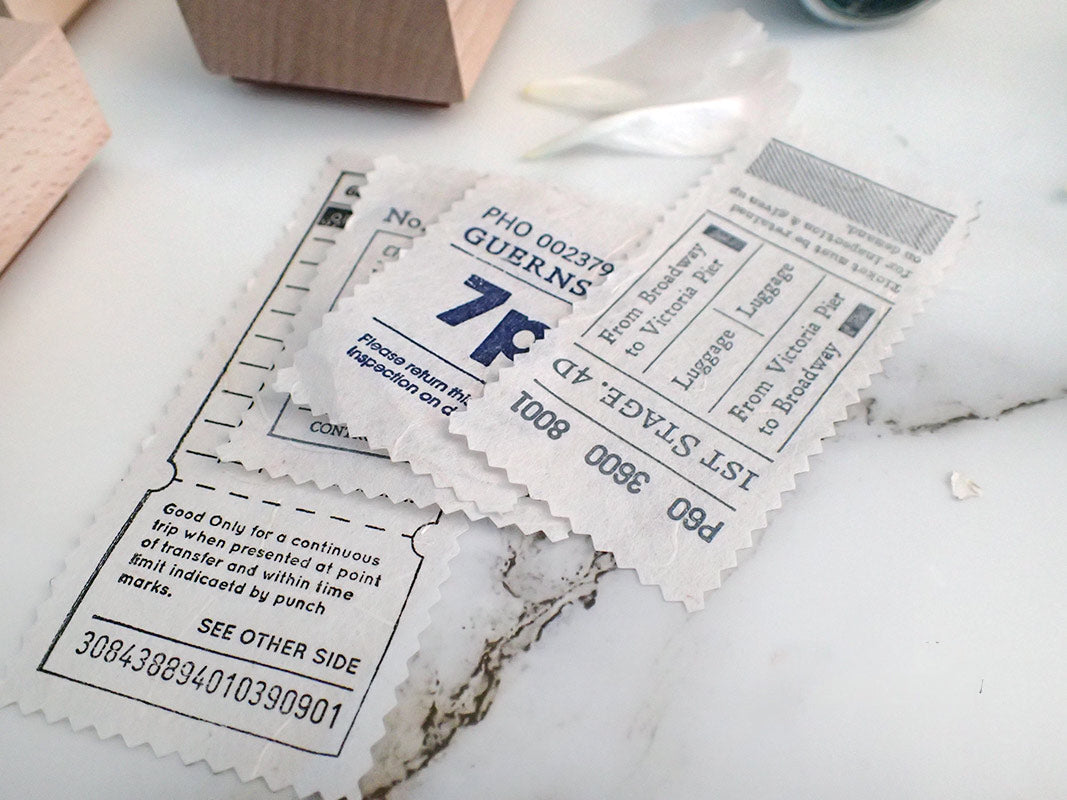 Transit Tickets Wooden Stamps