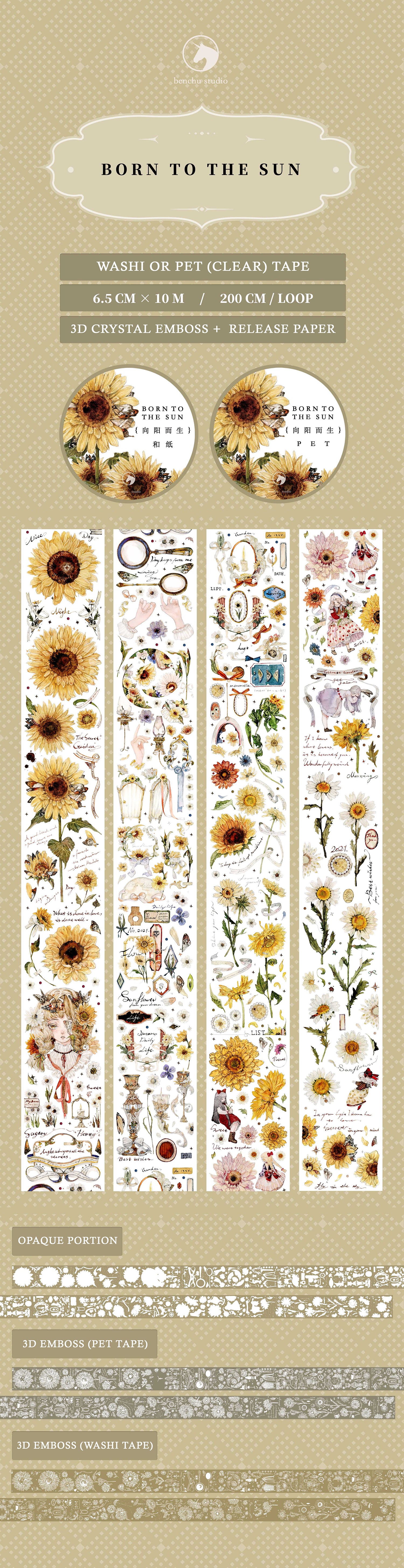 Benchu Studio Masking Tape: Born to the Sun