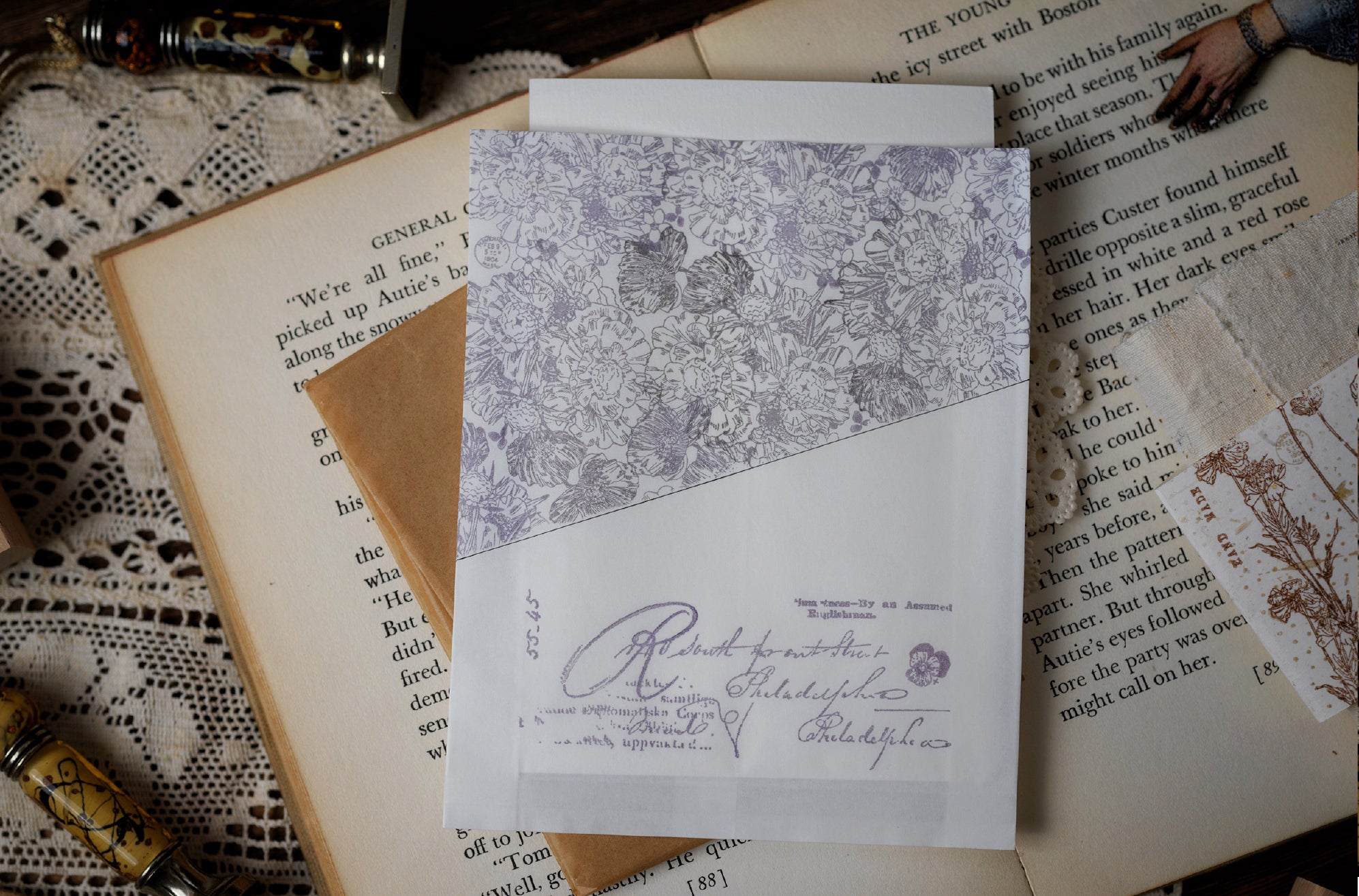 Benchu Studio: Flower Illustration Stamps Set