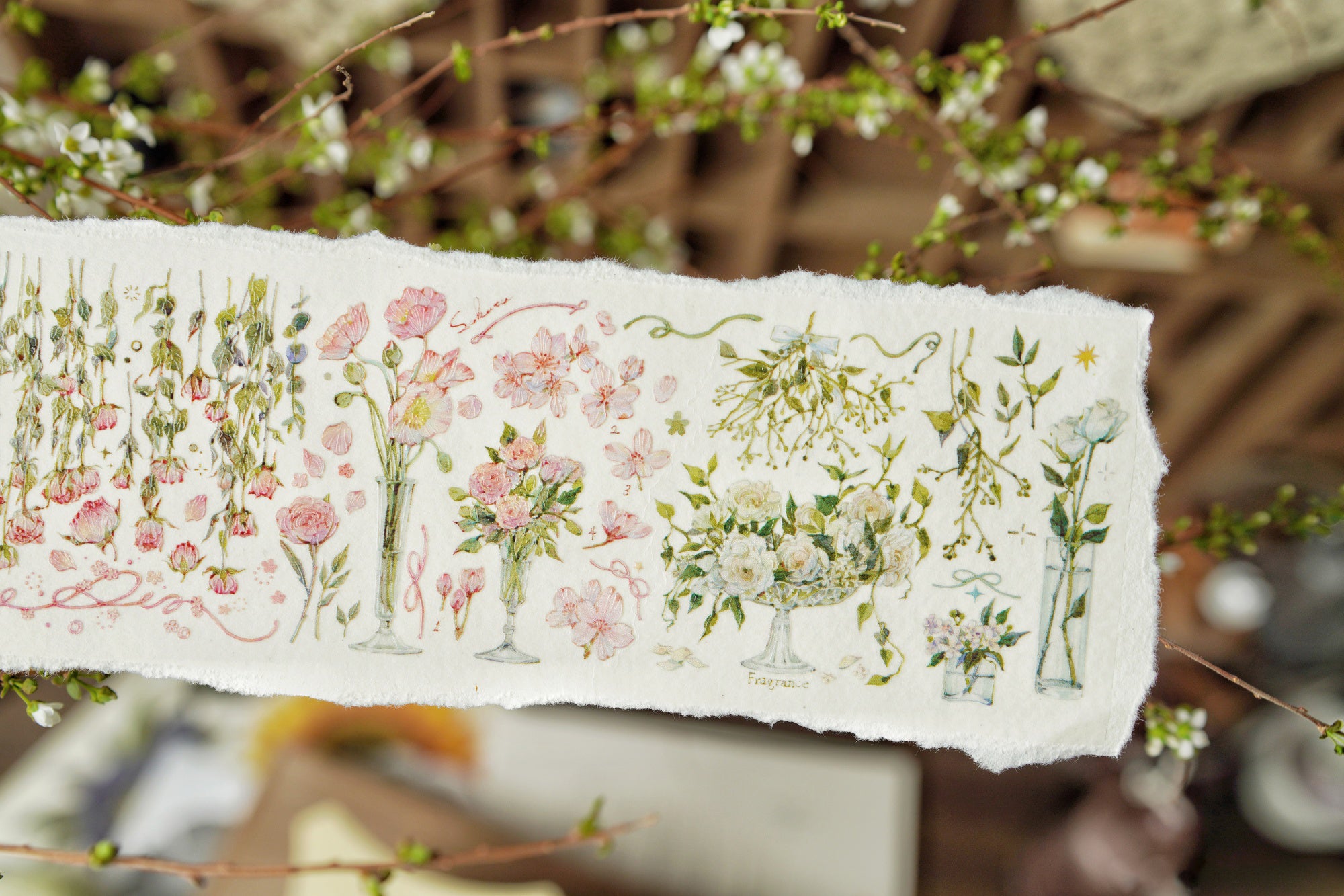 Benchu Studio Masking Tape: Flowers and Vines