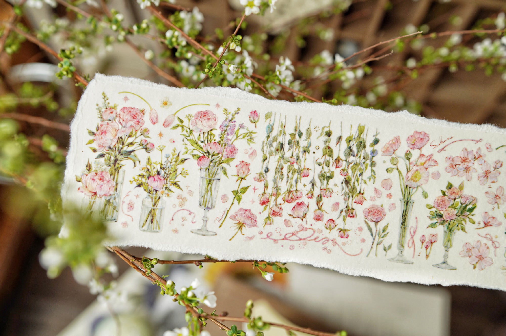Benchu Studio Masking Tape: Flowers and Vines