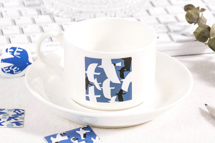 Blue Birds Box Sticker Set