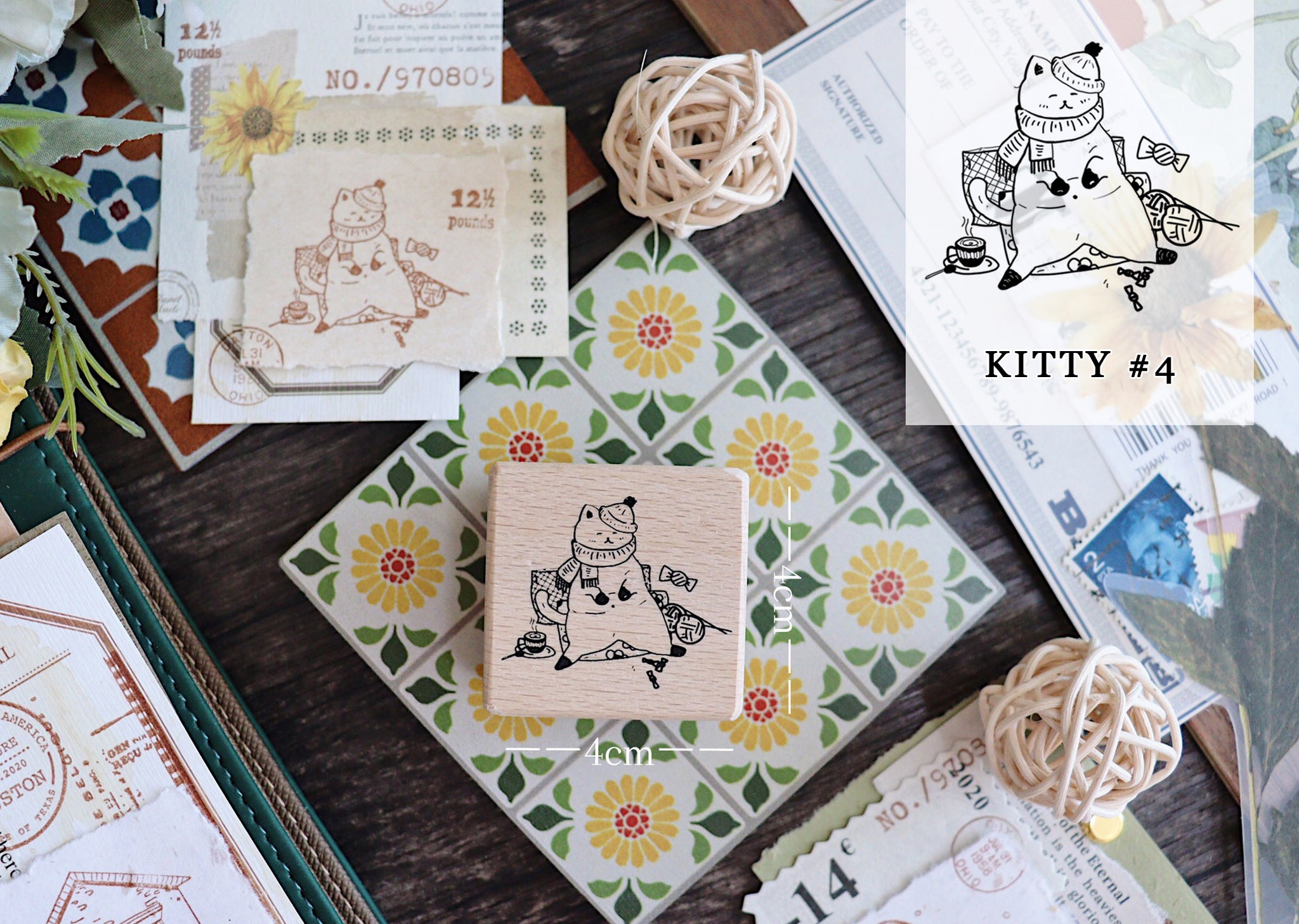 Kitty Wood Mounted Stamps