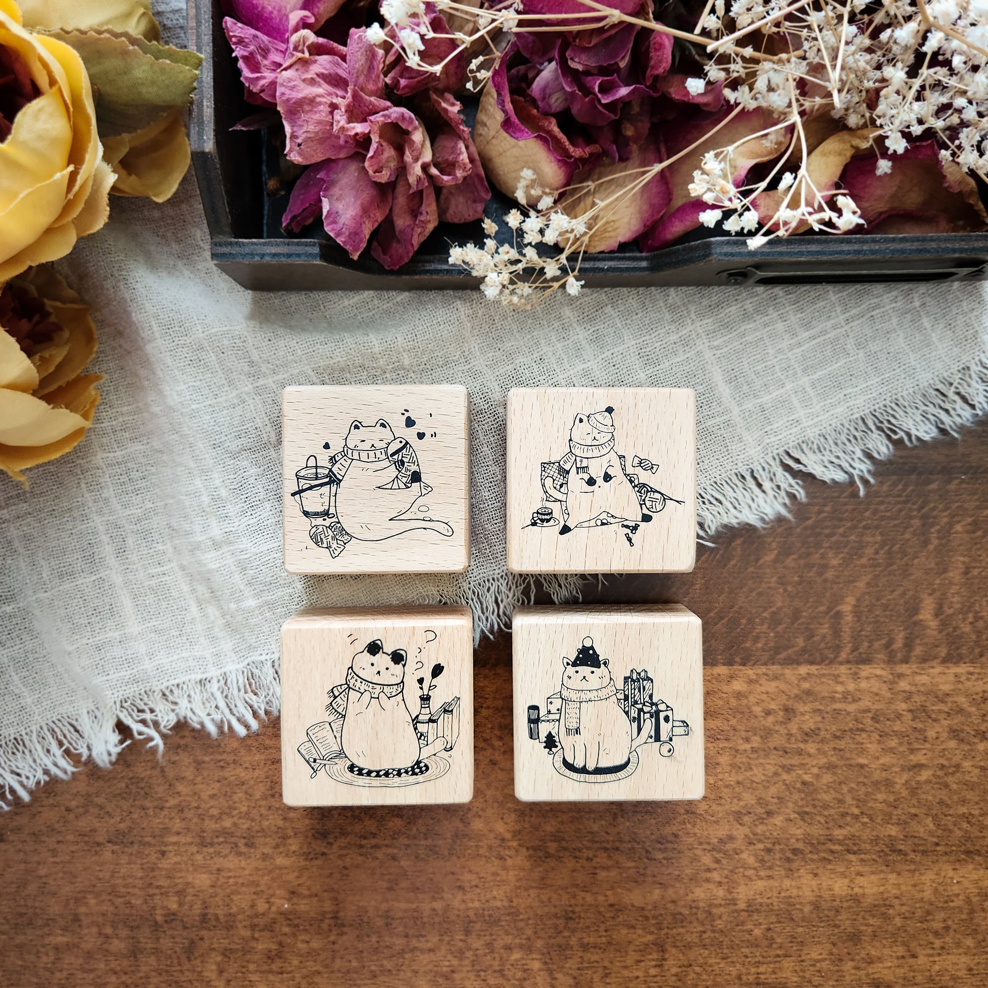 Kitty Wood Mounted Stamps