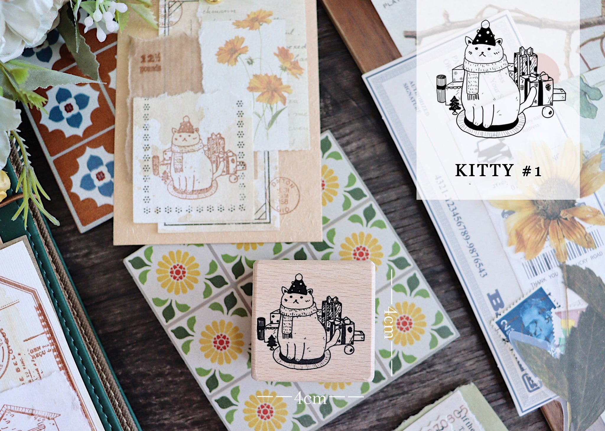 Kitty Wood Mounted Stamps