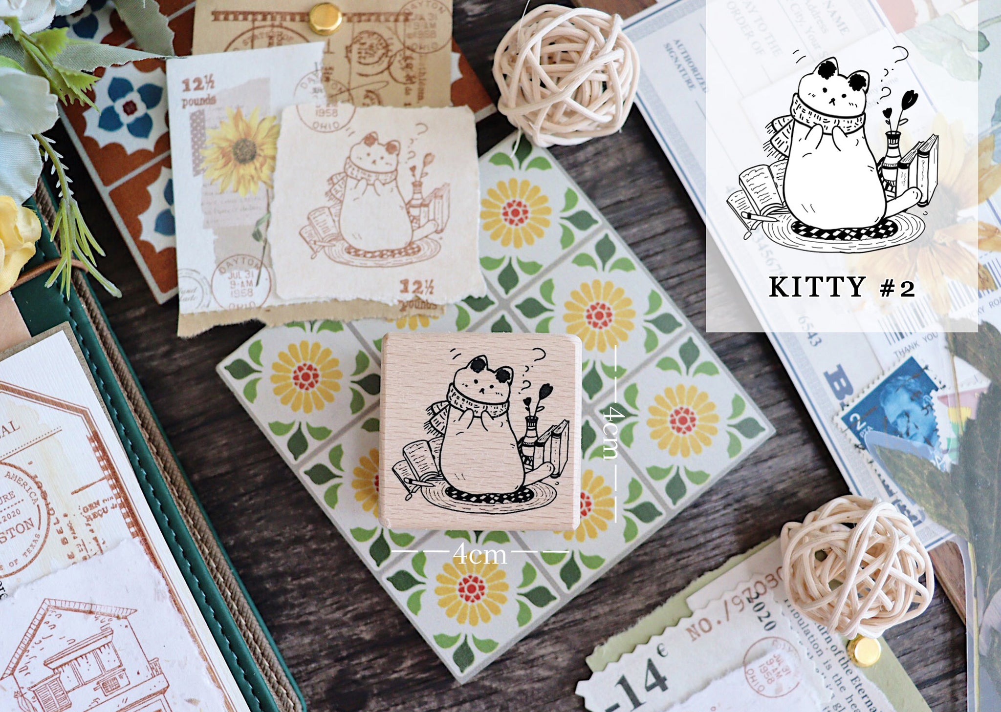 Kitty Wood Mounted Stamps