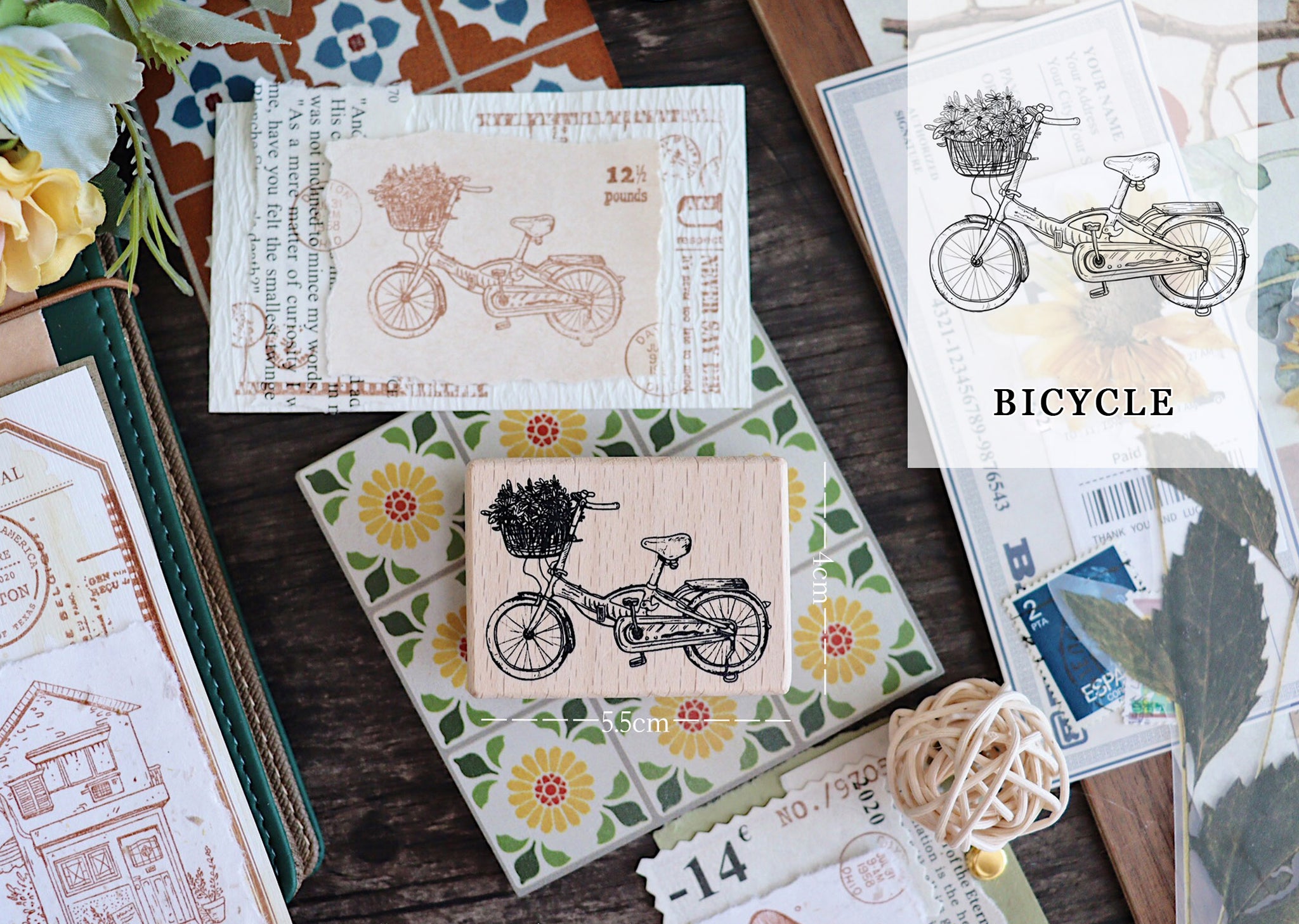 Neighborhood Wood Mounted Stamps