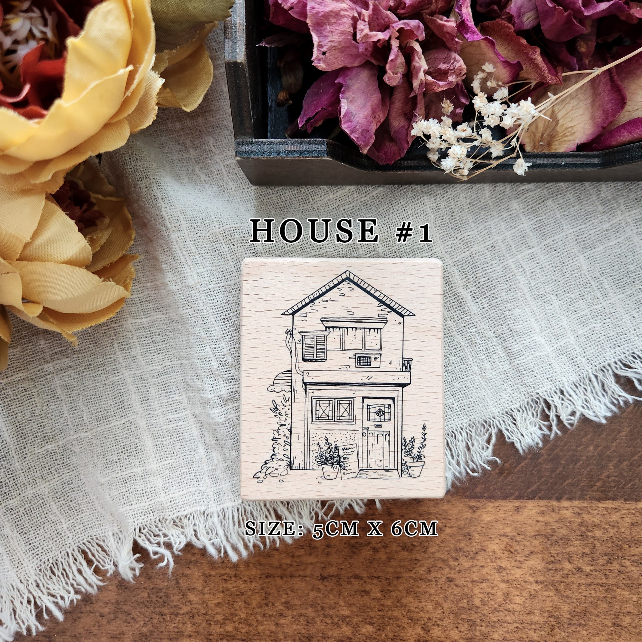 Neighborhood Wood Mounted Stamps