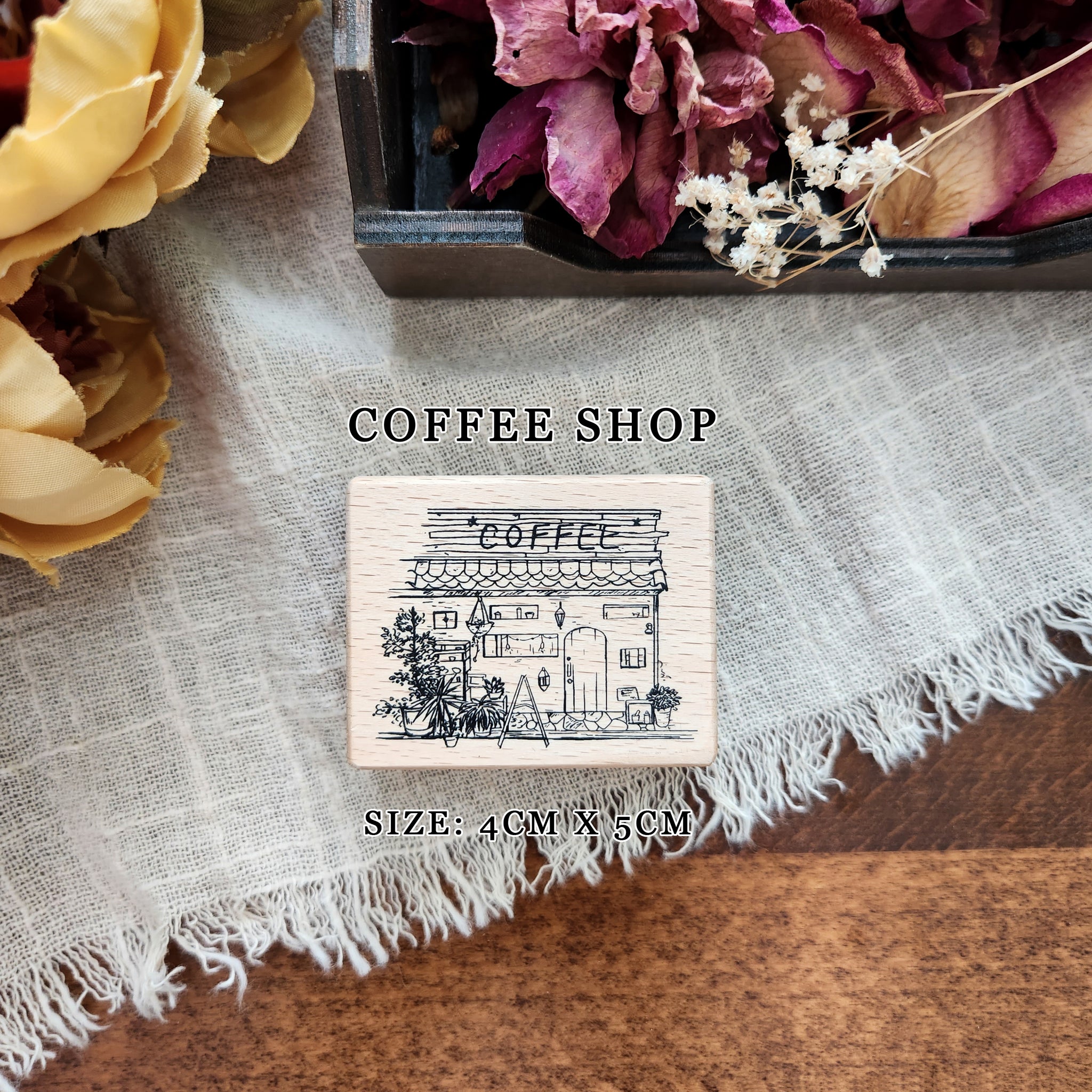 Neighborhood Wood Mounted Stamps