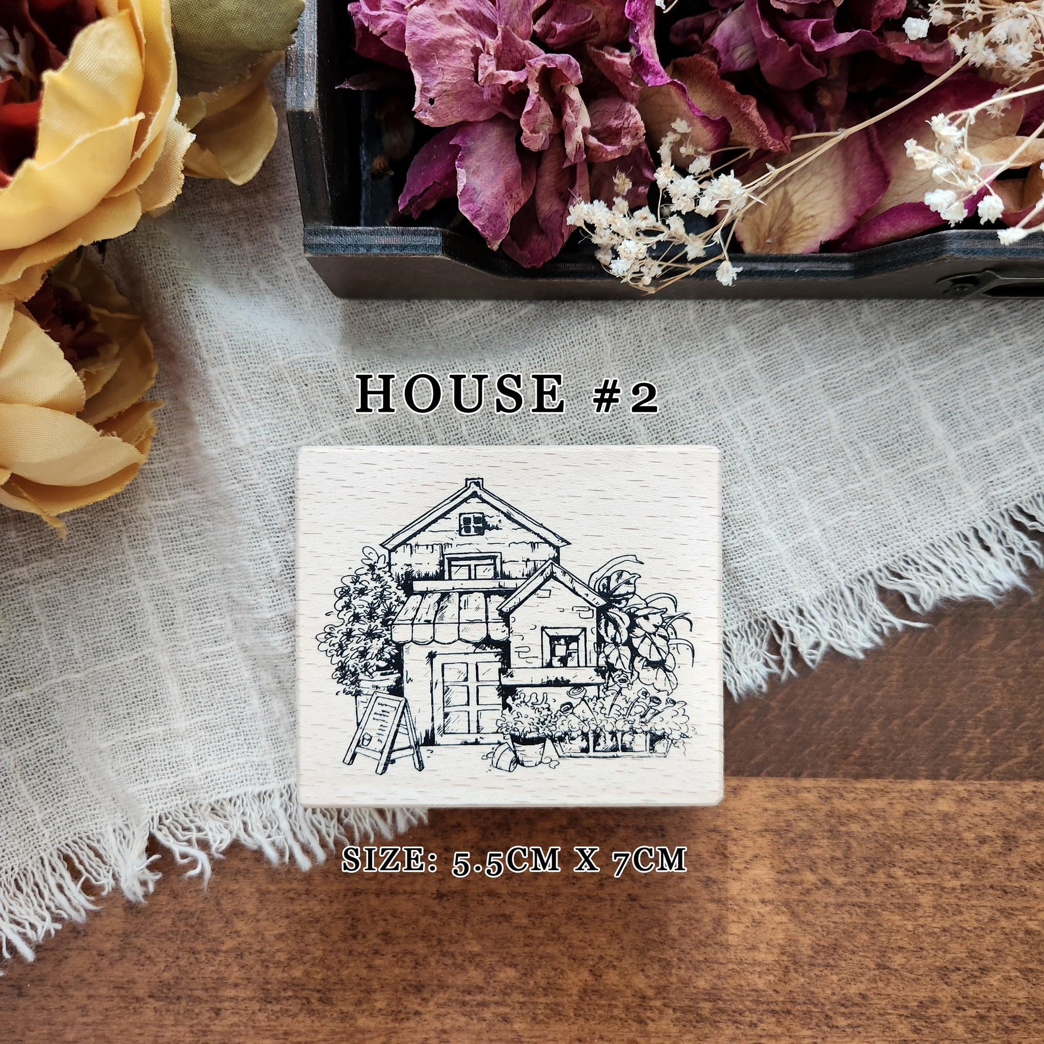 Neighborhood Wood Mounted Stamps