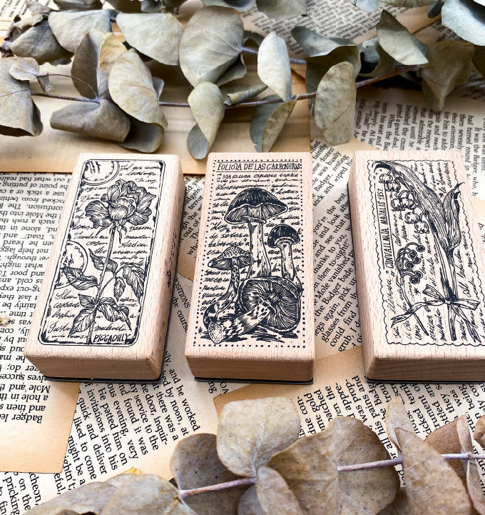Wood3F Rubber Stamp: Botany Collection 1