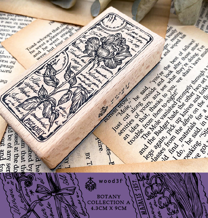 Wood3F Rubber Stamp: Botany Collection 1