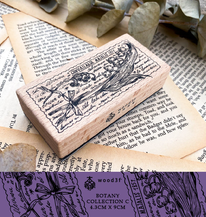 Wood3F Rubber Stamp: Botany Collection 1
