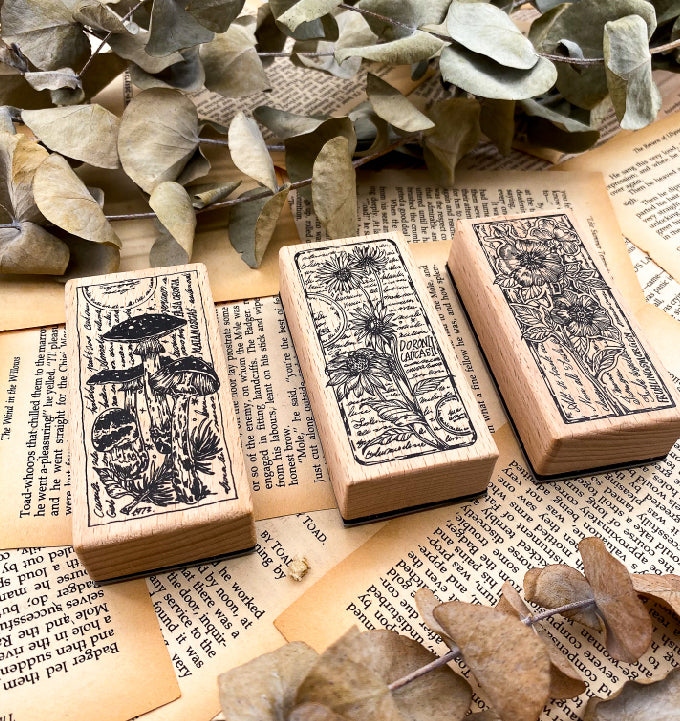 Wood3F Rubber Stamp: Botany Collection 2