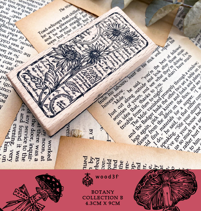 Wood3F Rubber Stamp: Botany Collection 2
