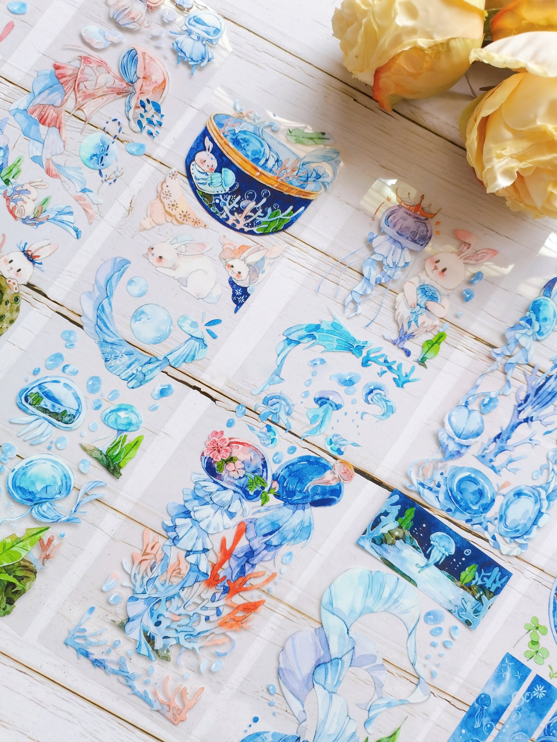 Bunny and Jelly's Ocean Adventures Masking Tape