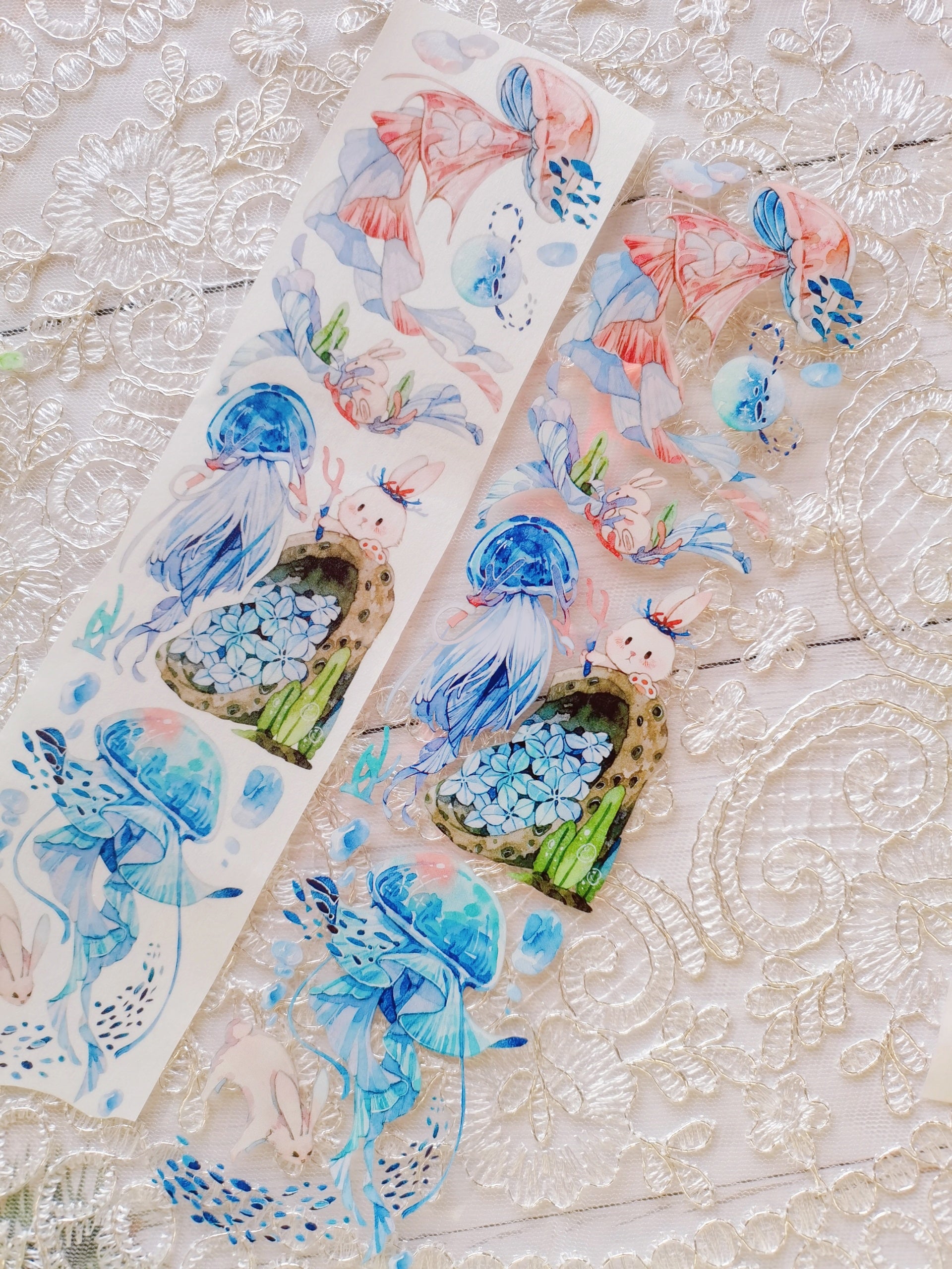 Bunny and Jelly's Ocean Adventures Masking Tape
