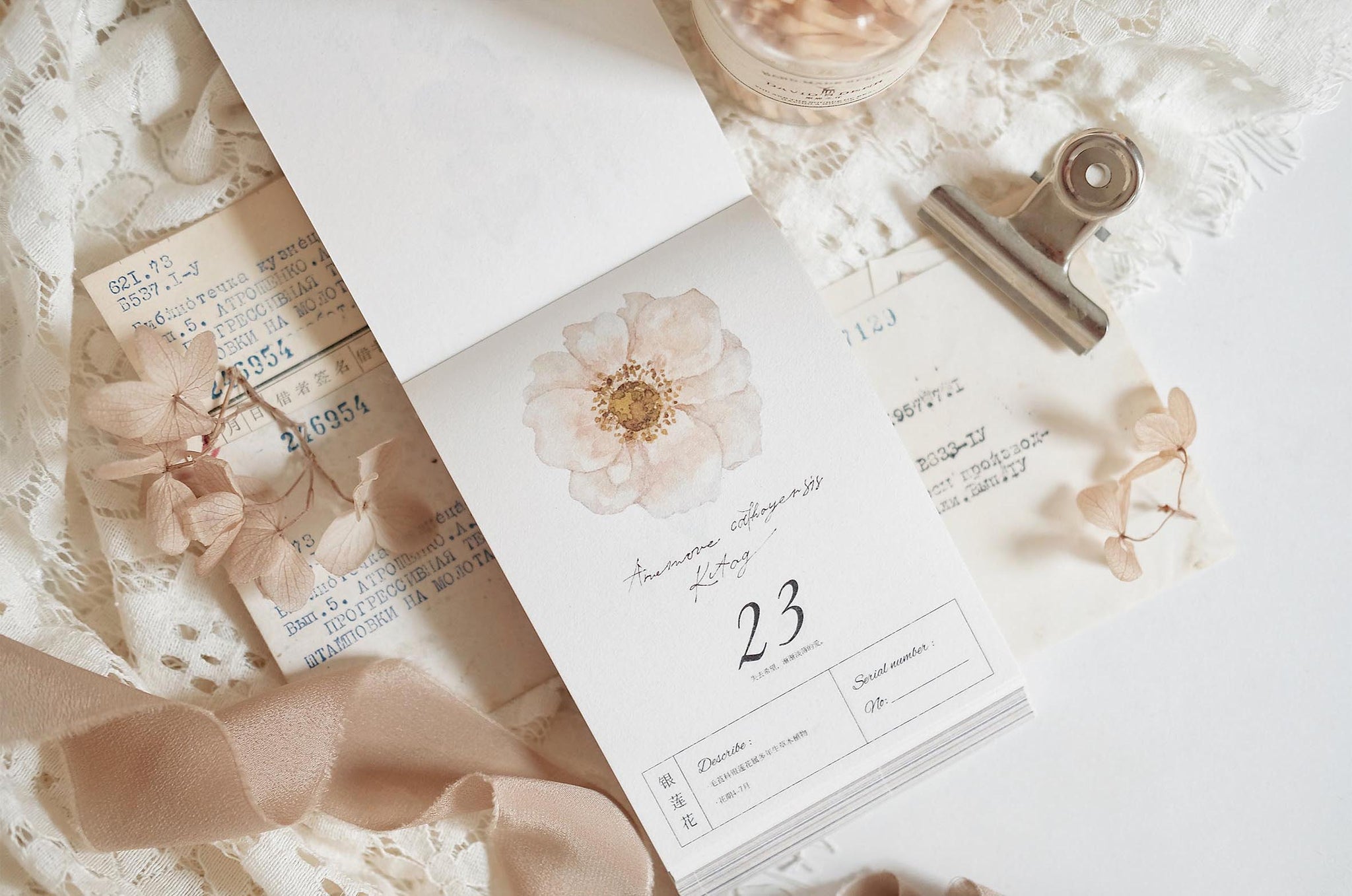 Freckles Tea Calendar: Flower Illustration
