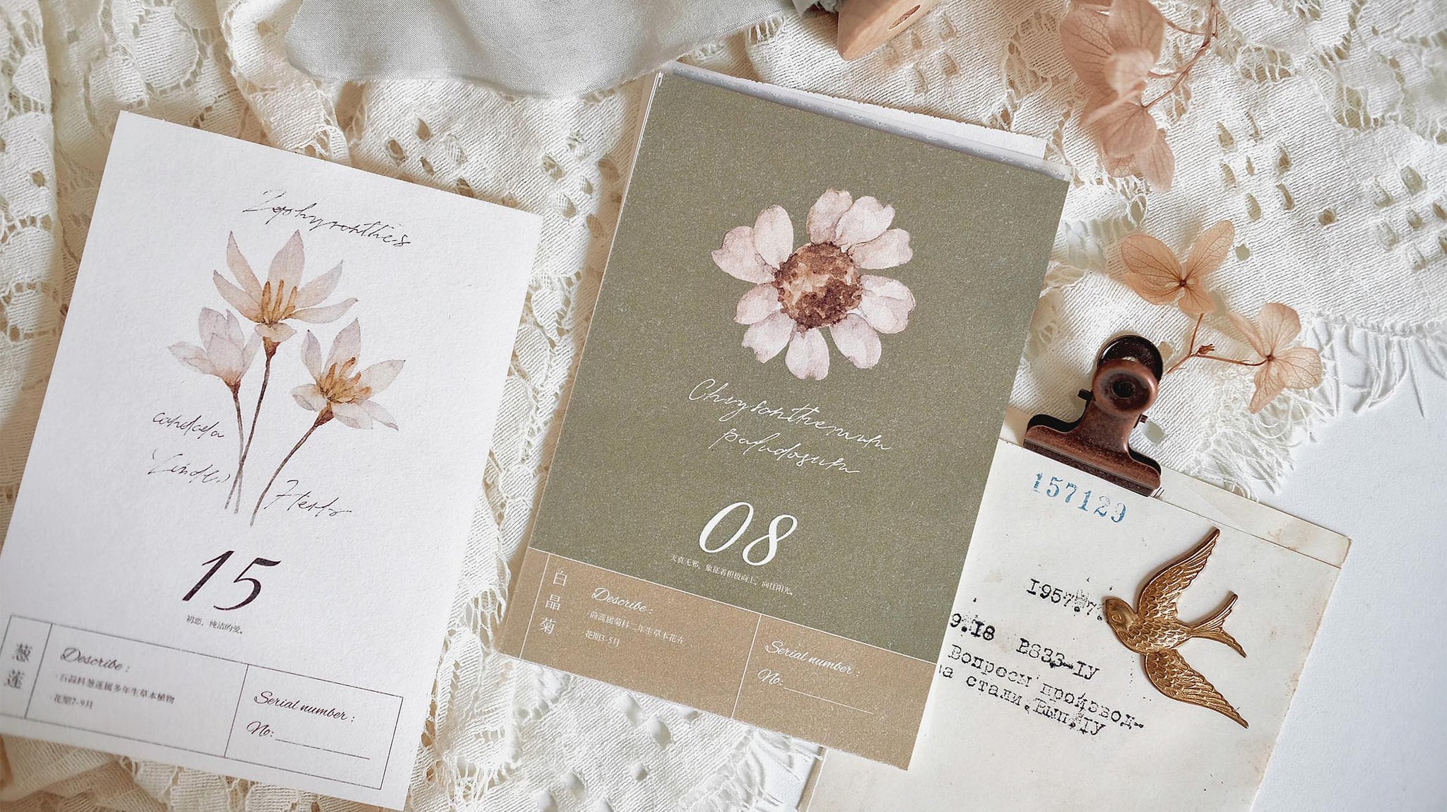 Freckles Tea Calendar: Flower Illustration