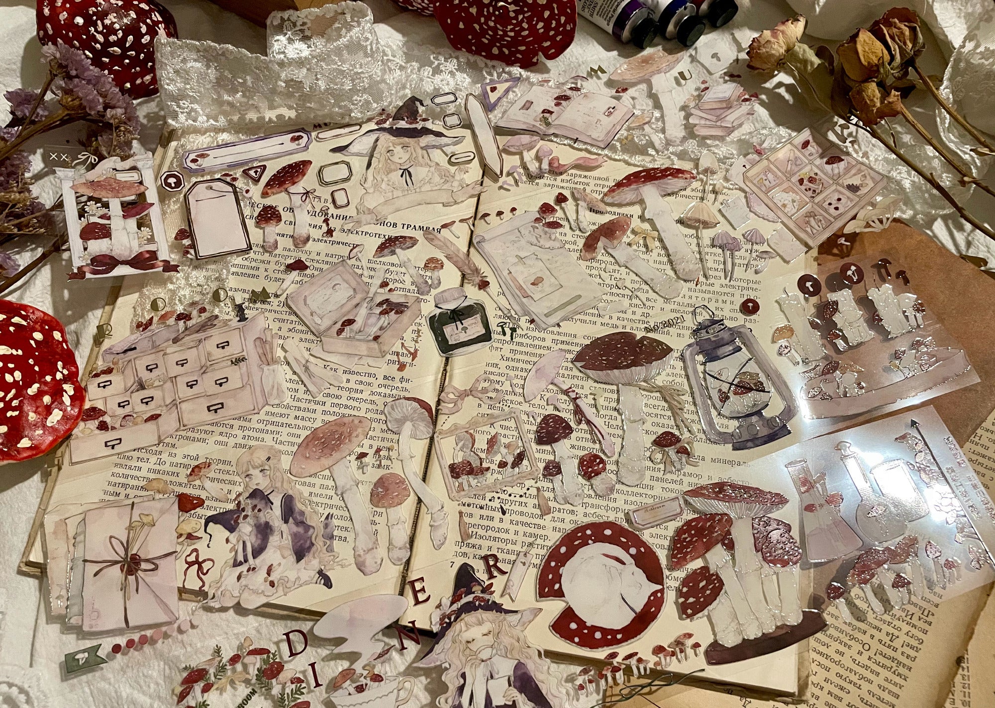 Castle of Clouds Clear Tape: Mushroom Paraphernalia