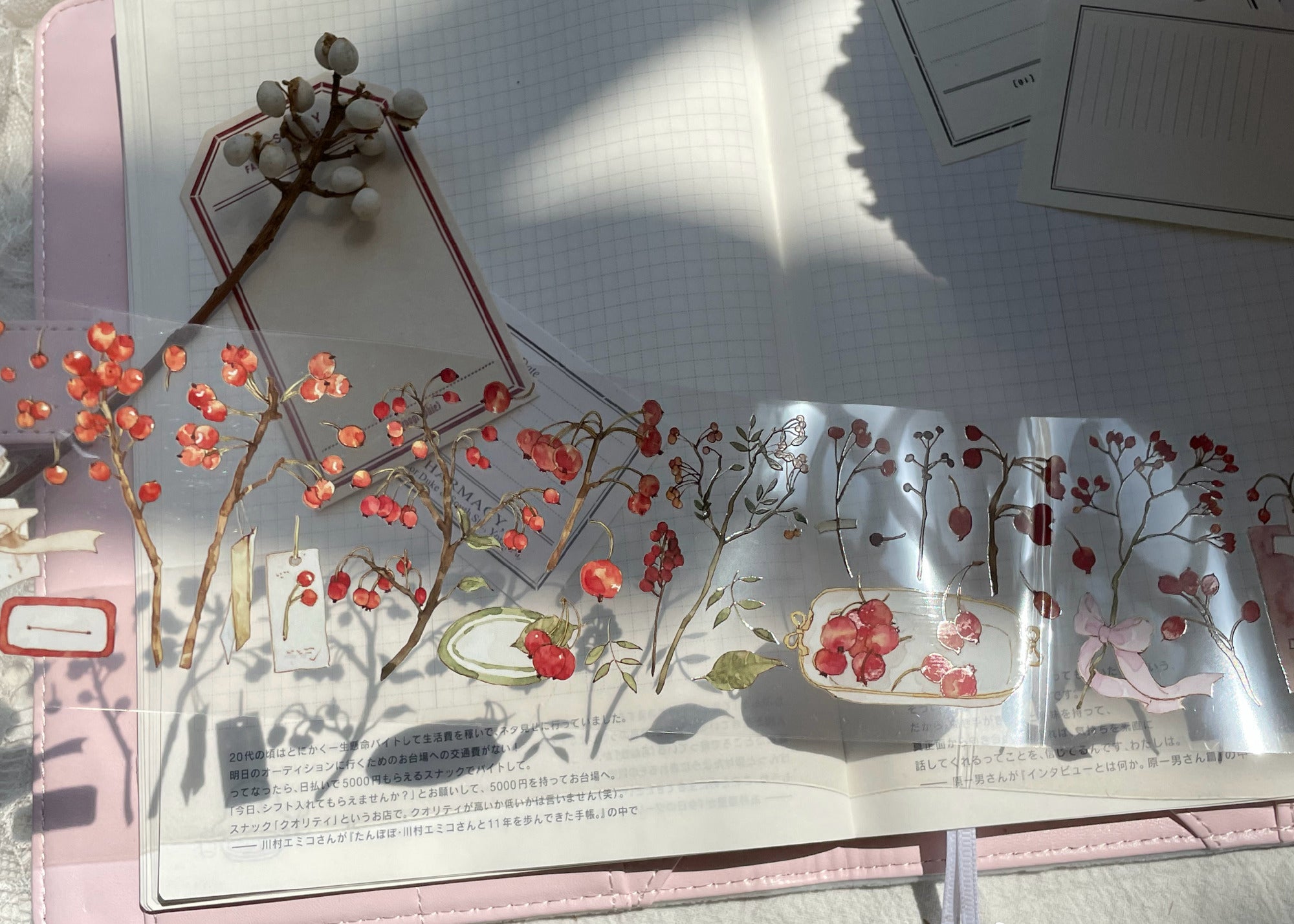 Castle of Clouds Clear Tape: Red Berries