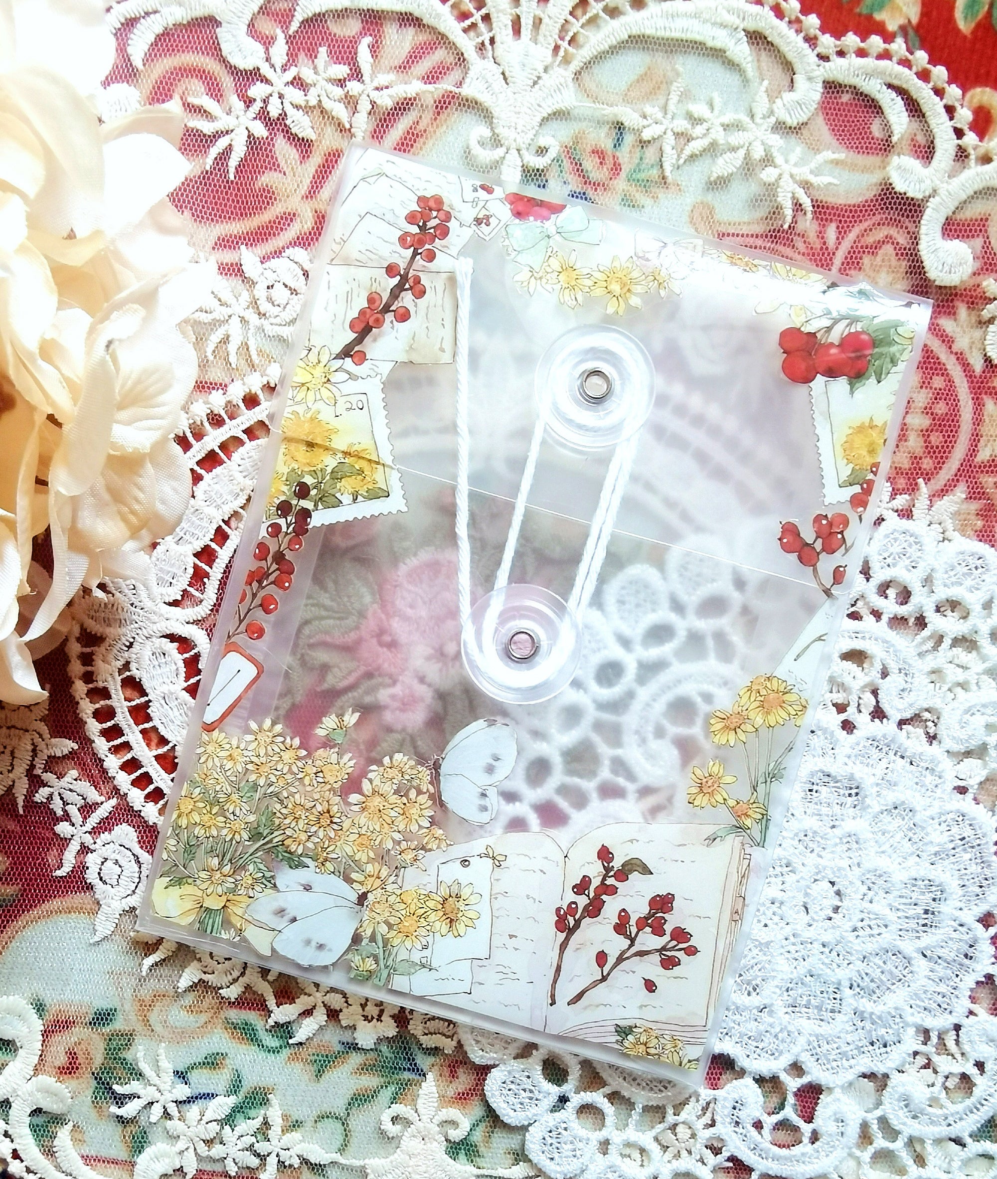 Castle of Clouds Clear Tape: Red Berries