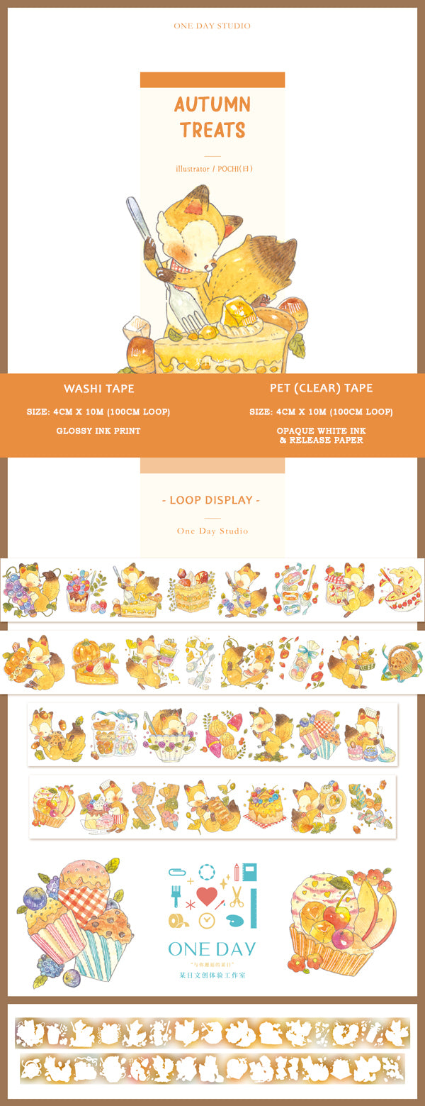 Cat Knows All Masking Tape: Autumn Treats