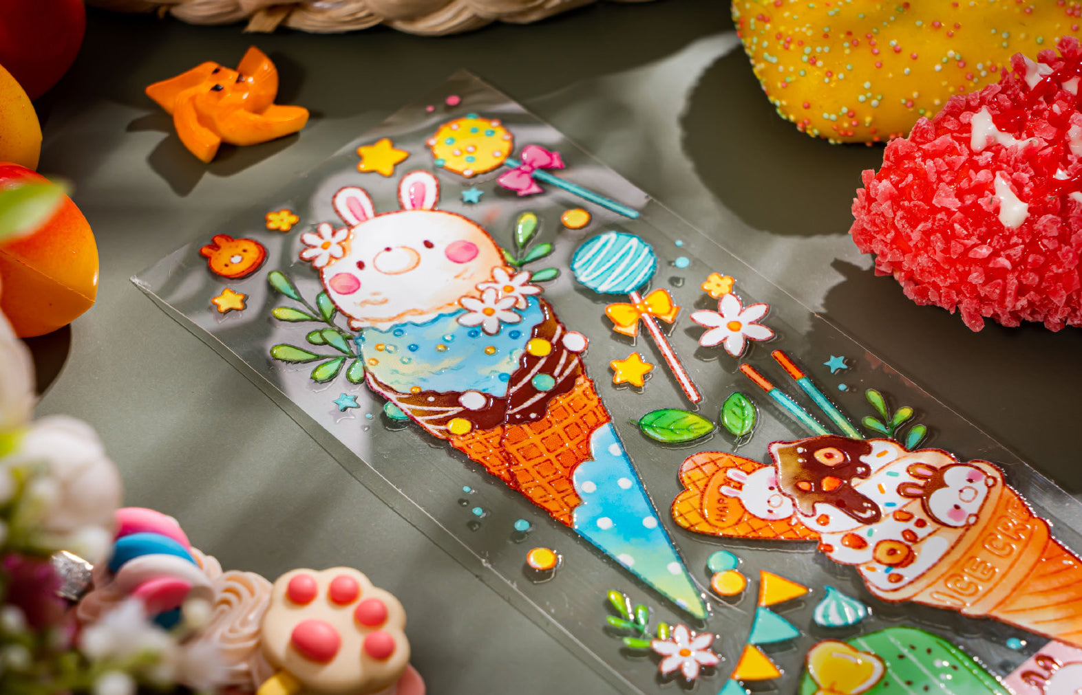 Cat Knows All Masking Tape: Bunny Ice Dessert