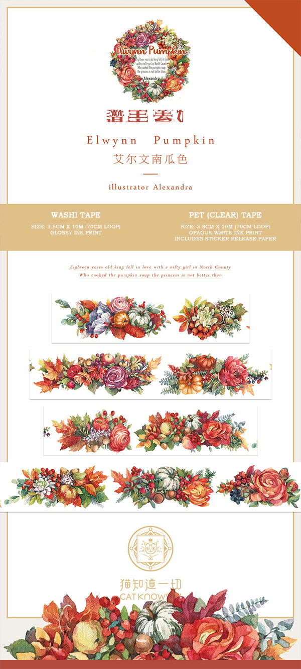 Cat Knows All Masking Tape: Elwynn Pumpkin