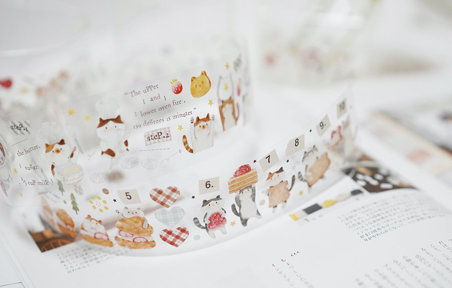 Tang Yuan Masking Tape: Cat's Afternoon Tea Time
