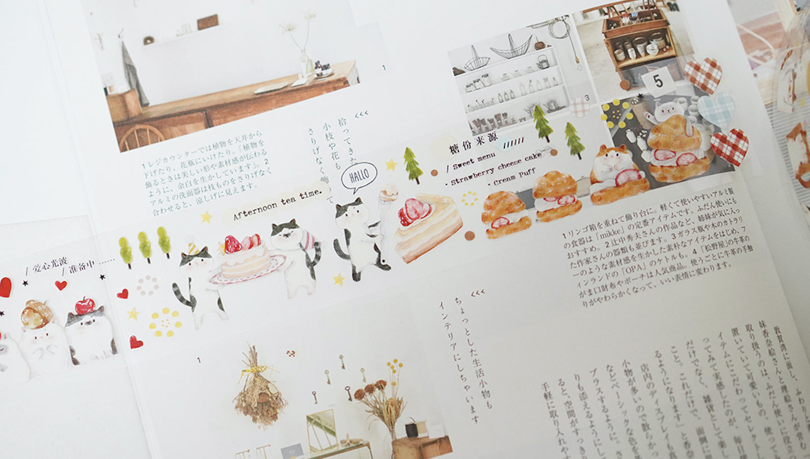 Tang Yuan Masking Tape: Cat's Afternoon Tea Time