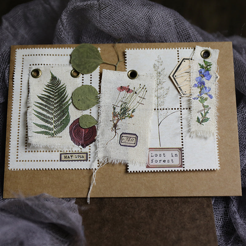 Botanical and Vintage Themed Rub On Stickers