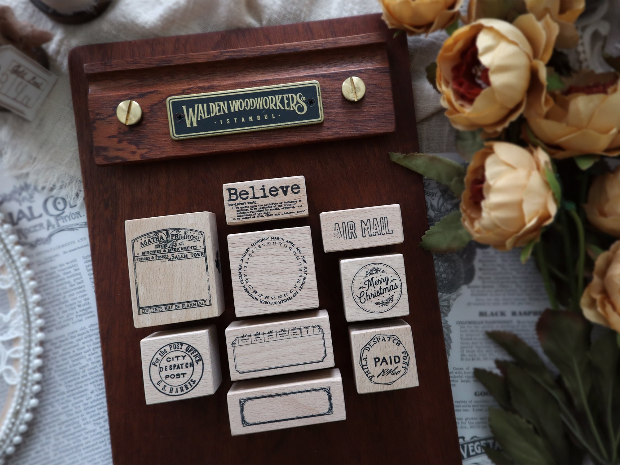 Cheeserabbit Studio: Vintage Postmarks Wooden Stamps