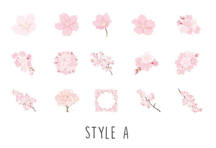 Cherry Blossom Box Stickers Set B