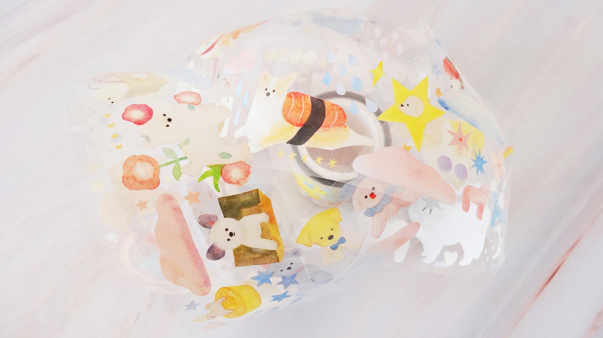KY Studio Masking Tape: Cloud Fluff Dogs