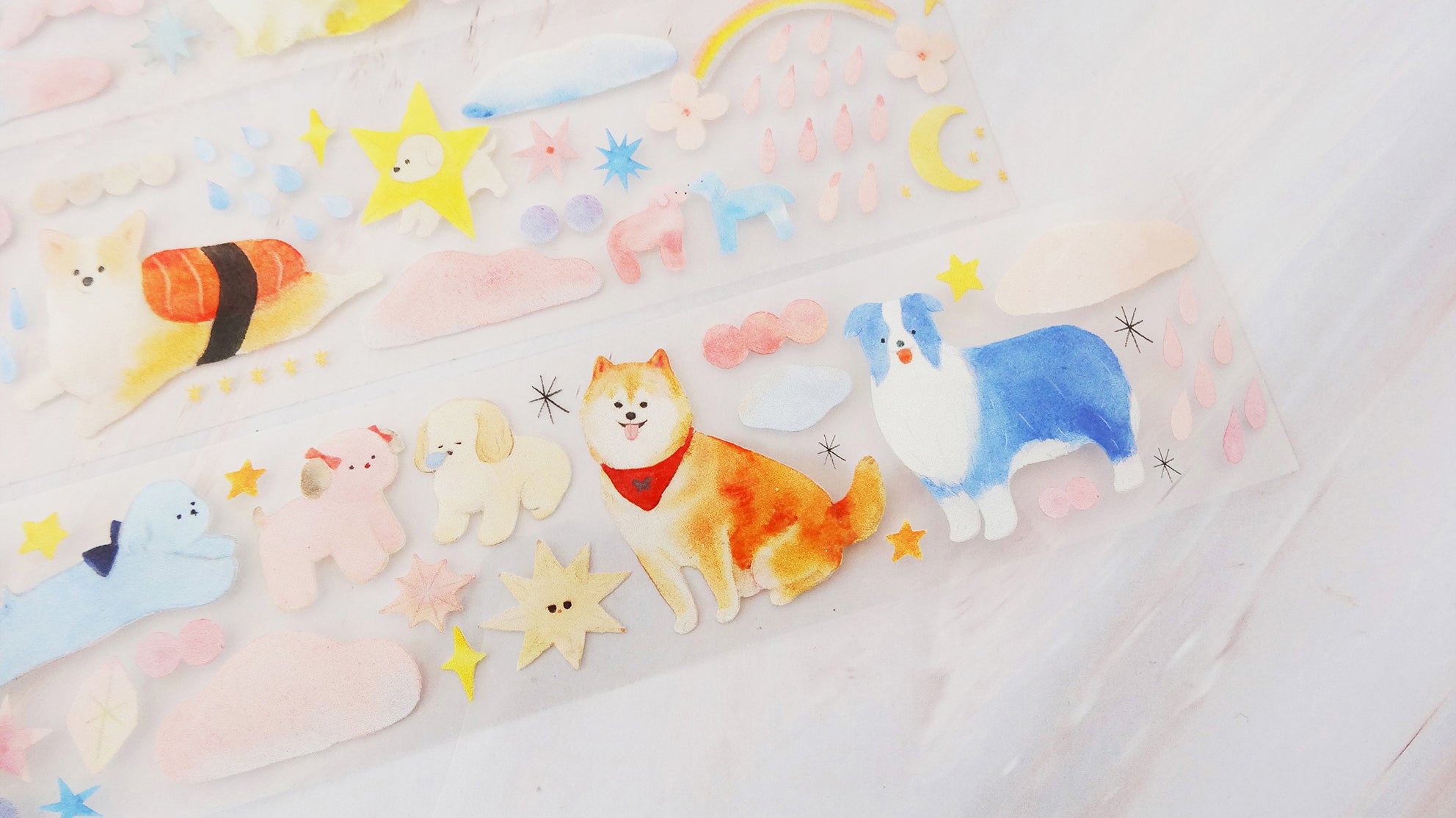 KY Studio Masking Tape: Cloud Fluff Dogs