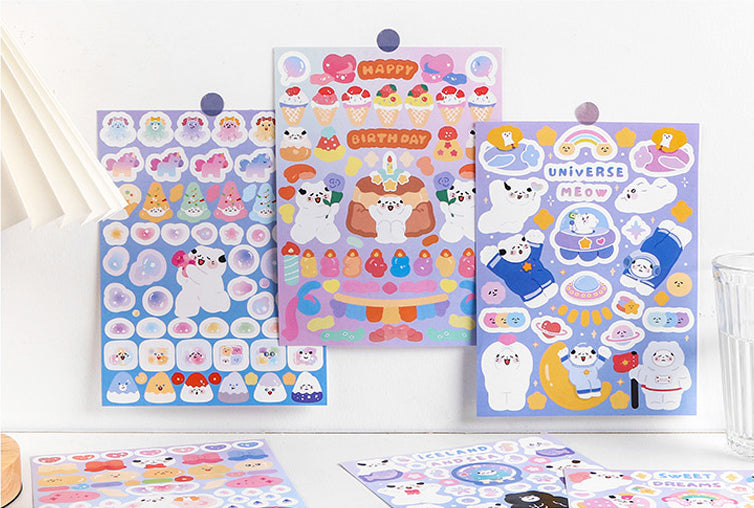 Cloud Puff Cats Sticker Sheets