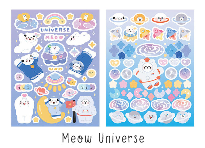 Cloud Puff Cats Sticker Sheets