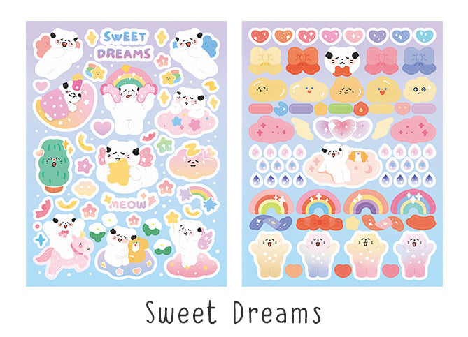 Cloud Puff Cats Sticker Sheets
